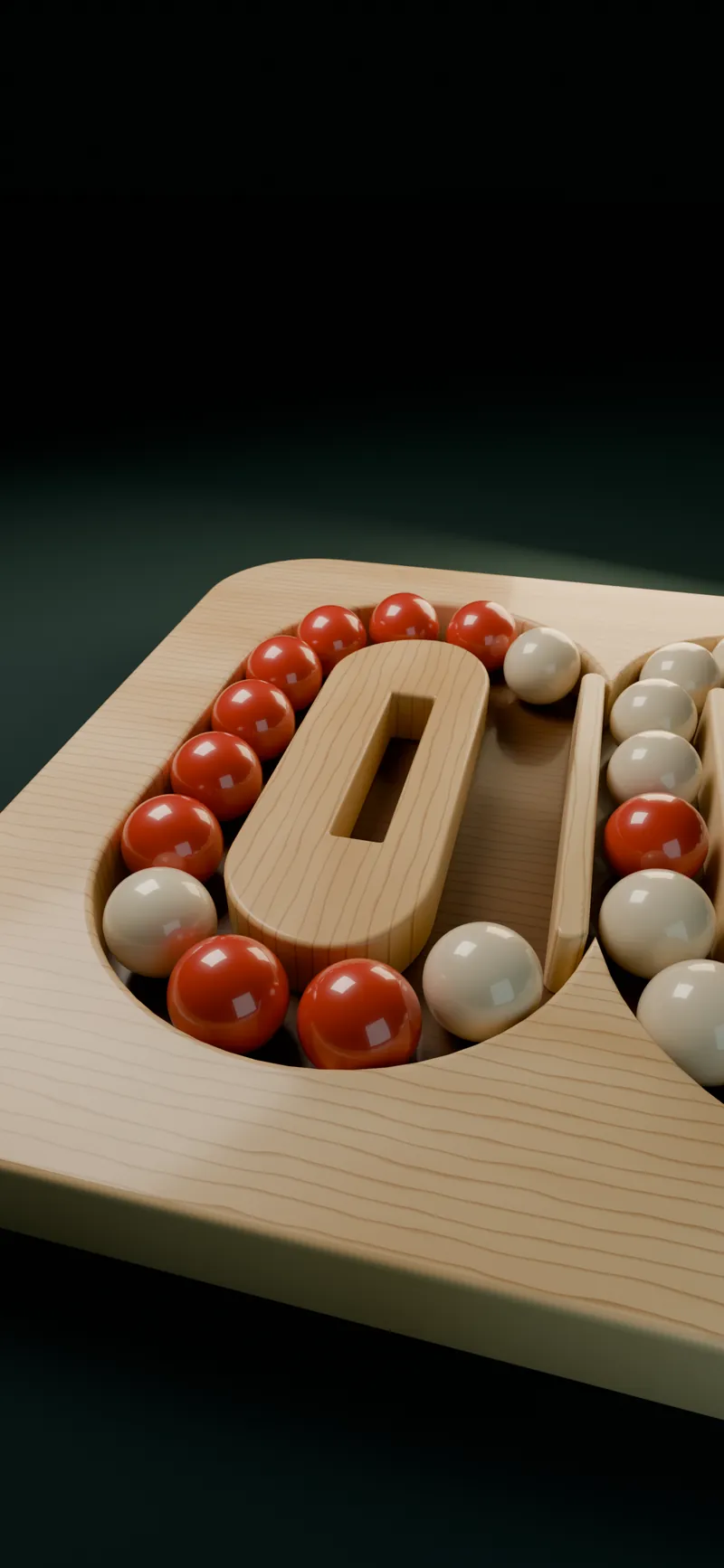 A close-up of two loops of lollies
